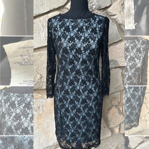 Adrianna‎ Papell black lace dress size 8